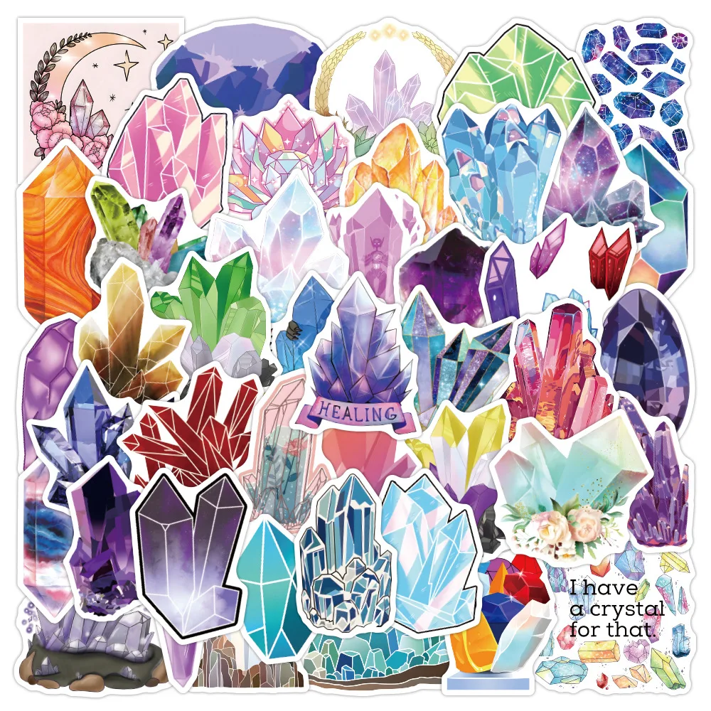 

10/30/50PCS Color Magic Crystal Cartoon Stickers DIY Bike Travel Luggage Laptop Bottle Graffiti Waterproof Sticker Kid Toy Decal