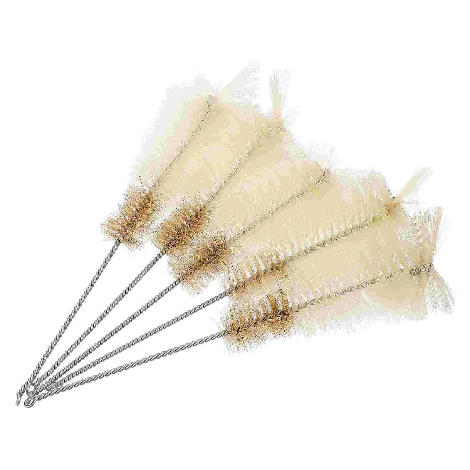 

5pcs Bristles Straw Brush Nylon Tube Pipe Brushes Flask Brush Laboratory Erlenmeyer Flask Cleaning Brush for