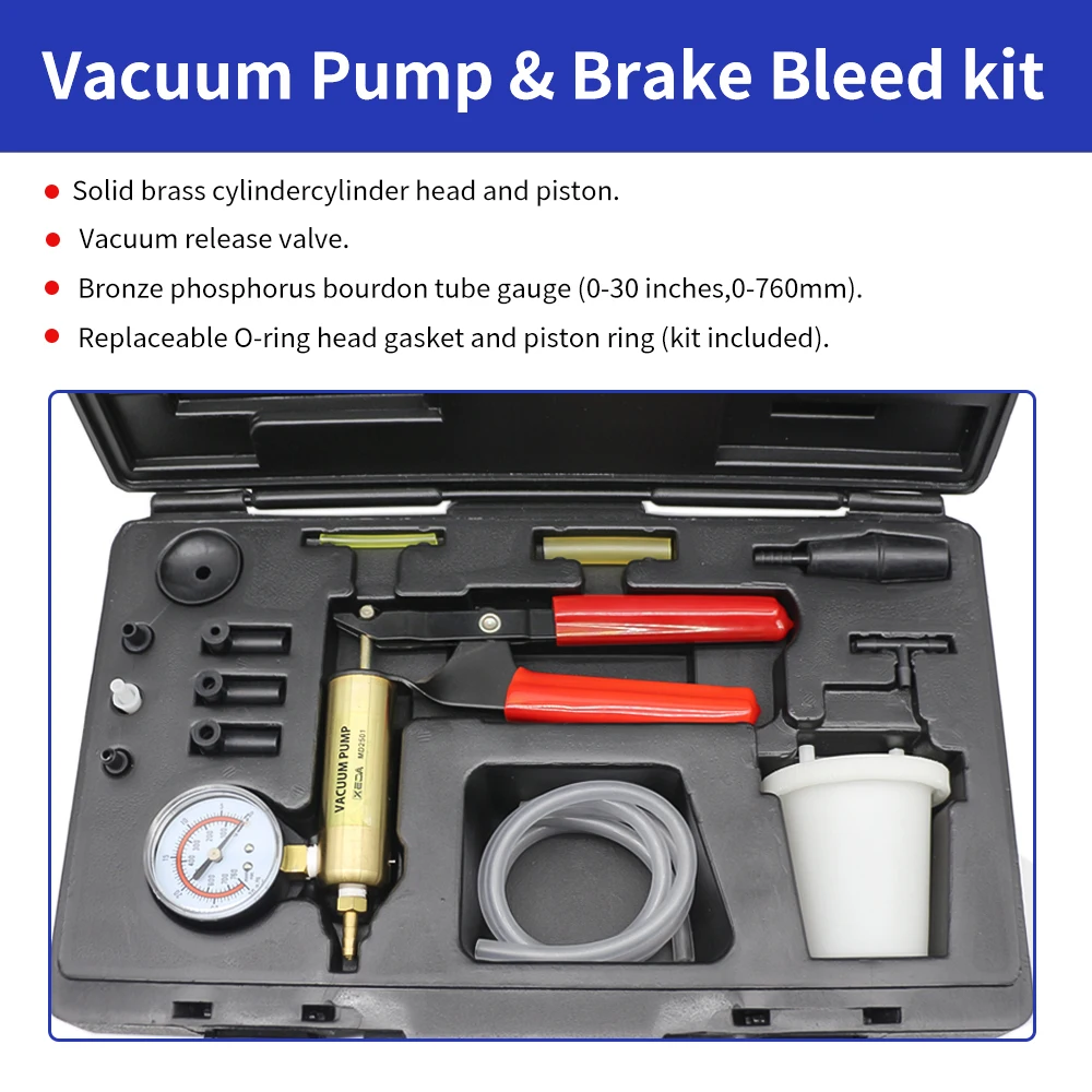 Ручной вакуумный насос набор инструментов для прокачки тормозов тестер