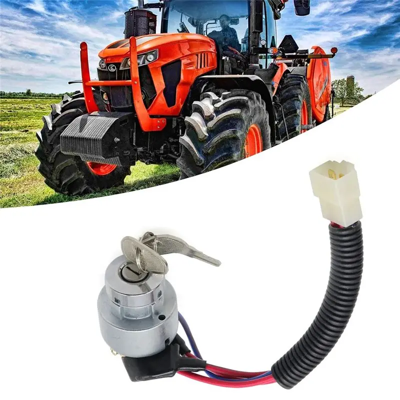 Фото Замок зажигания TC020-31822 для тракторов Kubota L2501, L2600, L2800, L3000, L3200, L4300, L4400, MX4700, MX5000, MX5100, запчасти-A67F №3