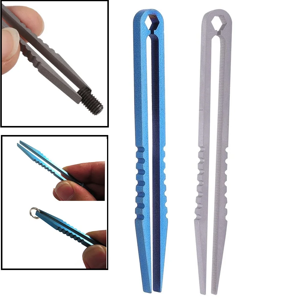 

Titanium Tweezer Clamp Pick Up Clip Precise Grip Fish Bone Grab Splinter Hair Removal Eyelash Remover Eyebrow Plier Makeup Tool