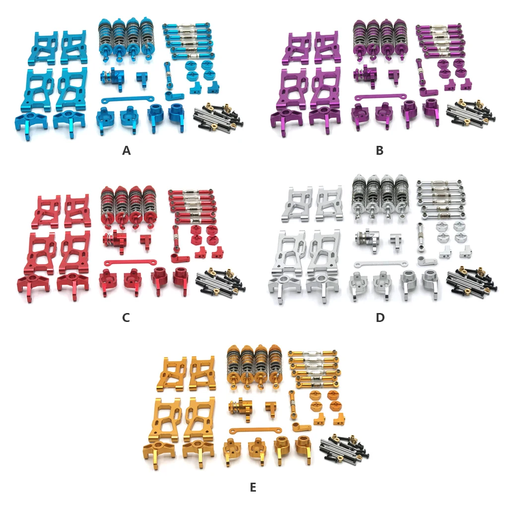 

Remote Control Car Swing Arms Steering Cups Upgrades Spare Parts Accessories Replacement for WLtoys 144001 144002 Silver