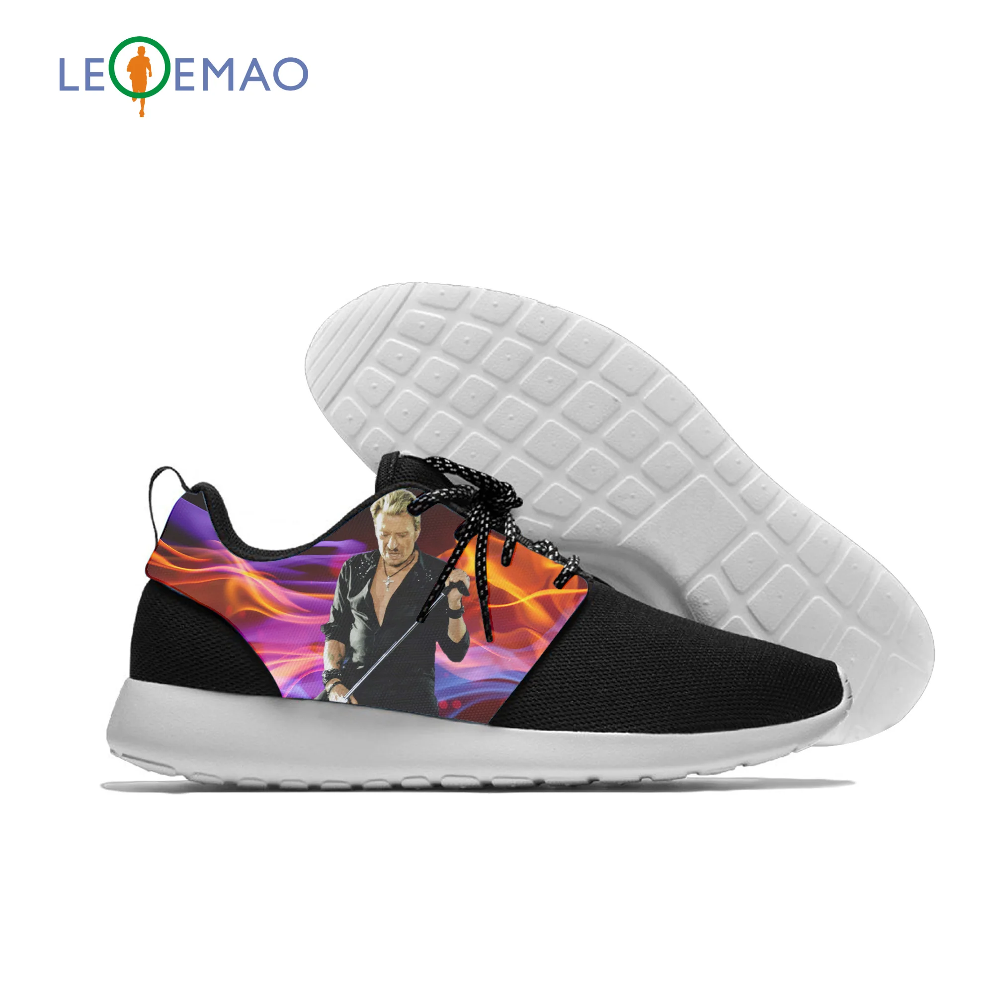 

Johnny Hallyday Breathable Leisure Men Women Running Sport Shoes French Elvis Fans Fans Sneakers Lightweight Casual Shoes