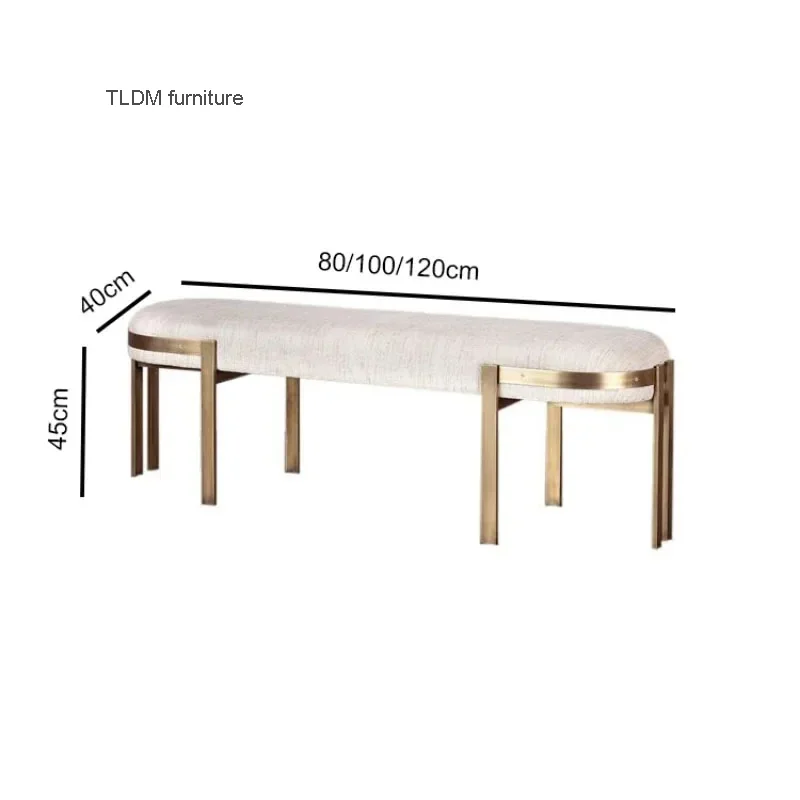 Роскошные дизайнерские табуретки для кровати отель спальня современная