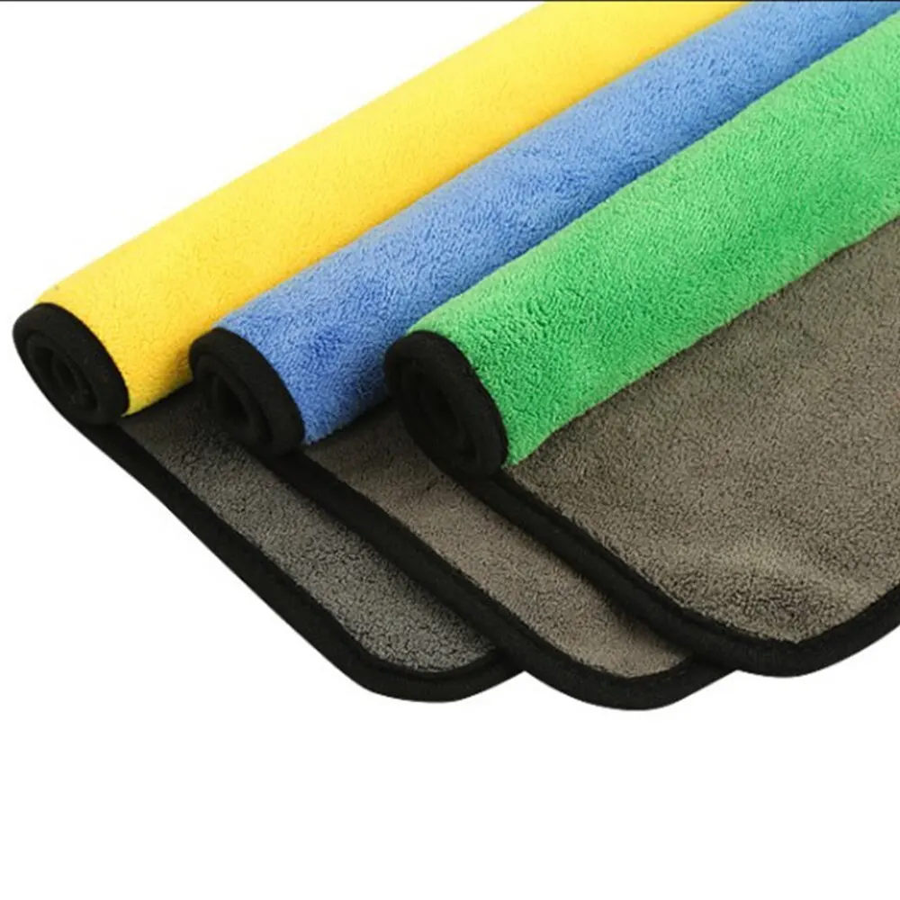 

30x40CM Car Wash Microfiber Towel Car Accessories General Cleaning Drying Cloth Hemming Car Care Cloth Detailing Wash Towel