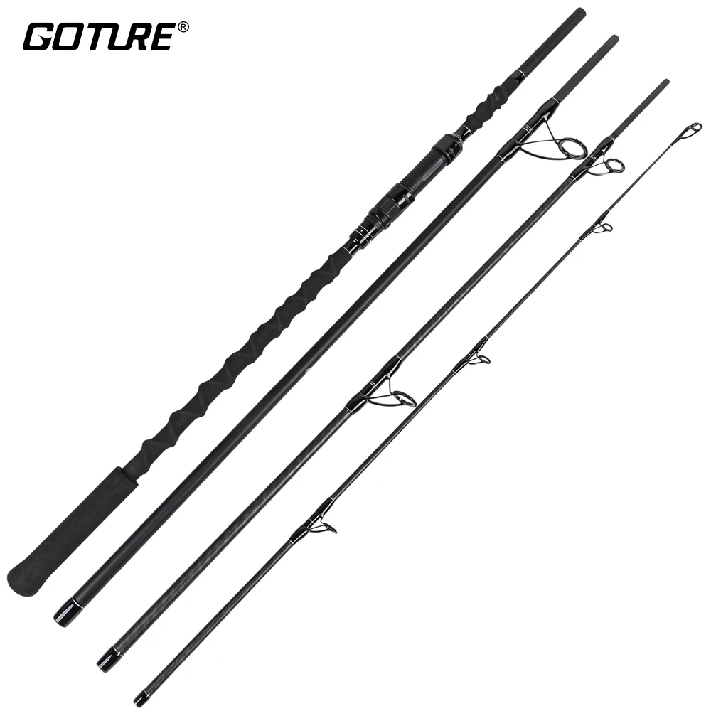 

Goture Bravel 4 Section 30T+40T Carbon Ultra Light Surf Fishing Rod 2.7m 3.0m 3.3m 3.6m M MH Inshore Long Casting Spinning Rod