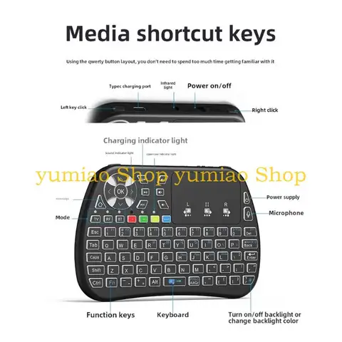 AREOFRGB Беспроводная клавиатура и мышь