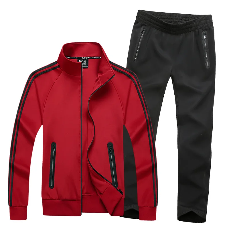 

Spring Men Tracksuits Sportswear Autumn Men's Sets Jacket + Pants Casual Tracksuit Male Gyms Sweatshirt 2 Piece Set L-8XL Y982