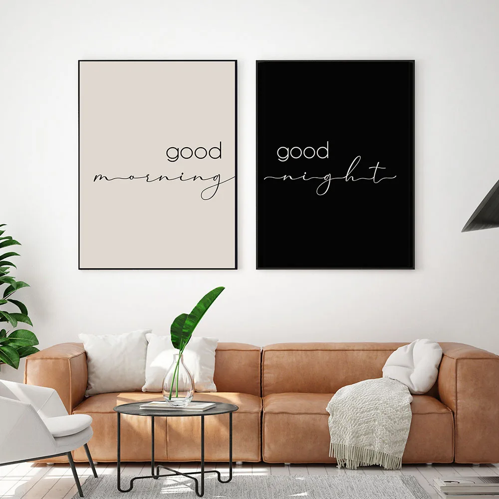 Постер с цитатами в скандинавском стиле Доброе утро, хорошая ночь, Картина на холсте, Настенная картина, картина, прикроватная вывеска, печать, настенное украшение для пары, спальни Постер с цитатами в скандинавском стиле Доброе утро, хорошая ночь, Картина на холсте, Настенная картина, картина, прикроватная вывеска, печать, настенное украшение для пары, спальни