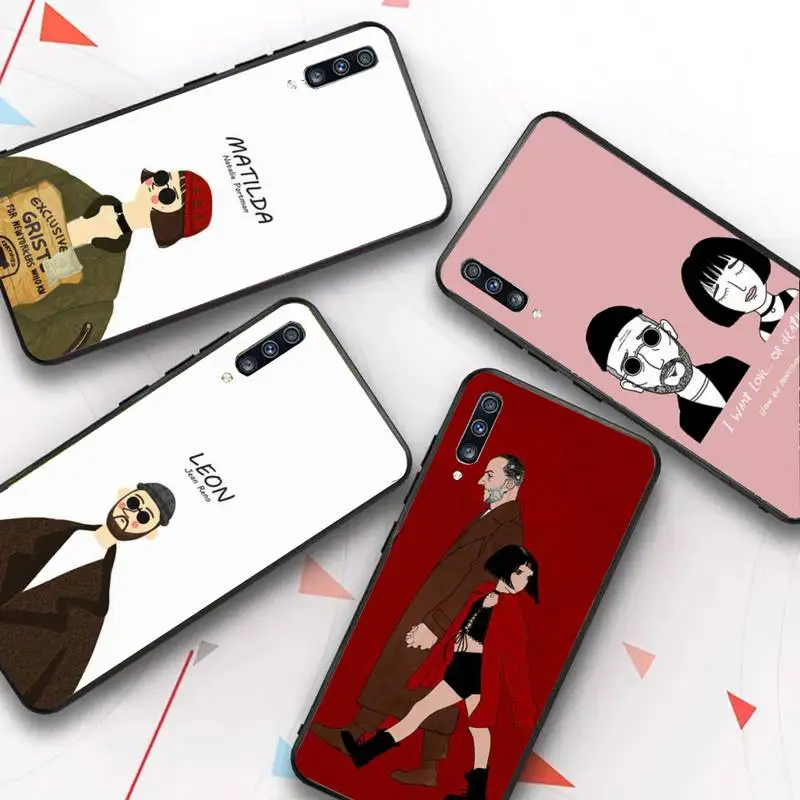 

Cartoon Cute Killer Leon Uncle Girl Phone Case for Samsung A51 A30s A52 A71 A12 for Huawei Honor 10i for OPPO vivo Y11 cover
