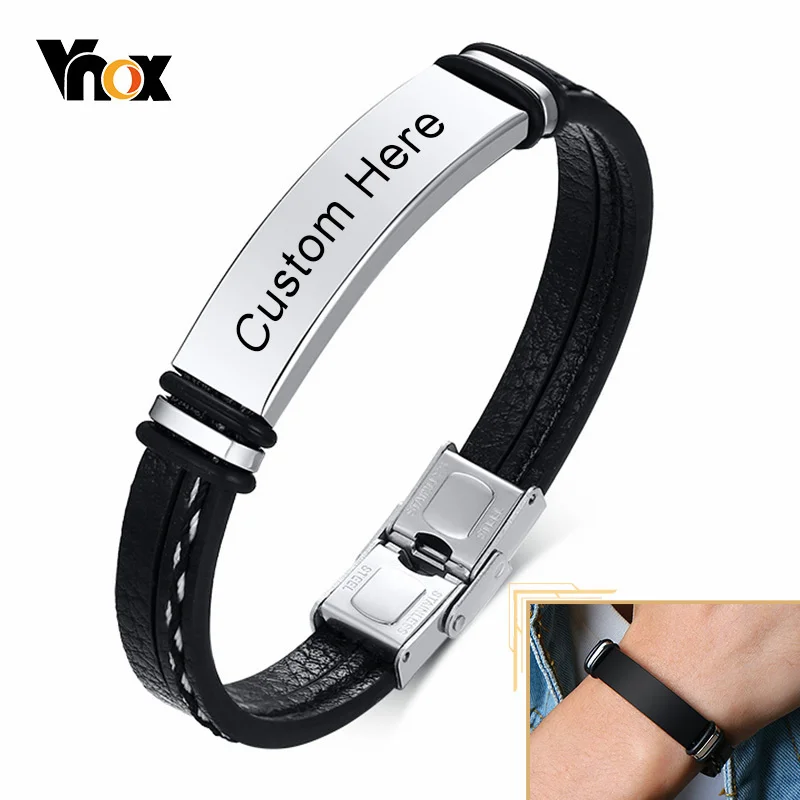 

Браслет кожаный мужской, женский, 12 мм, многослойный, из нержавеющей стали