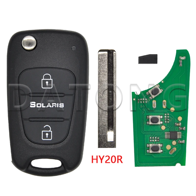 

Автомобильный пульт дистанционного управления Datong World для Hyundai i30 ix35 Solaris KIA Sportage K2 K3 K5 433 МГц ID46 чип универсальный Флип смарт-ключ