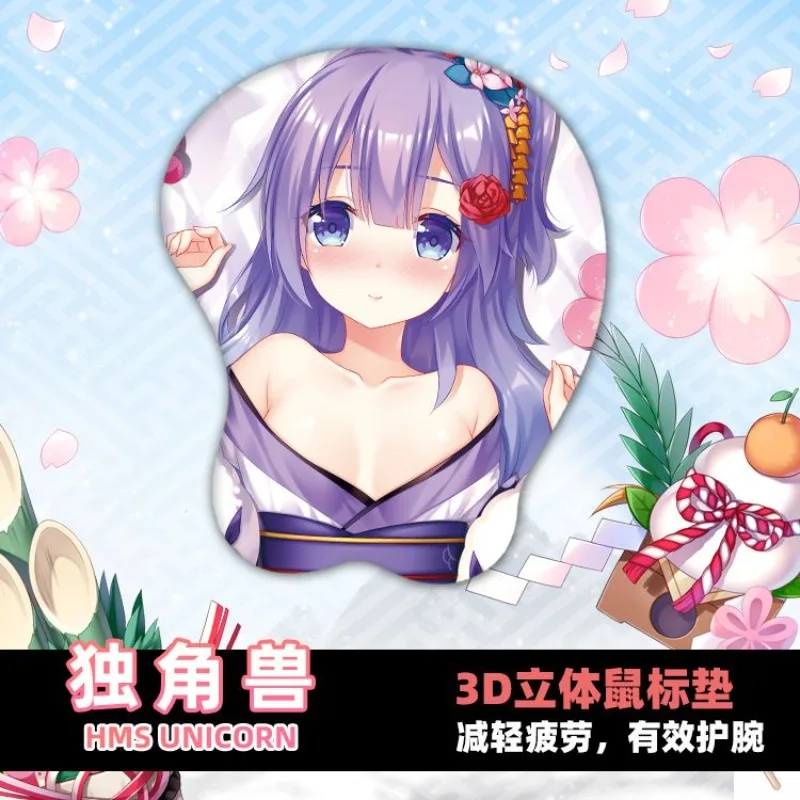 Игра Azur Lane сексуальная девушка мультфильм 3D мягкий силикагель коврик для мыши