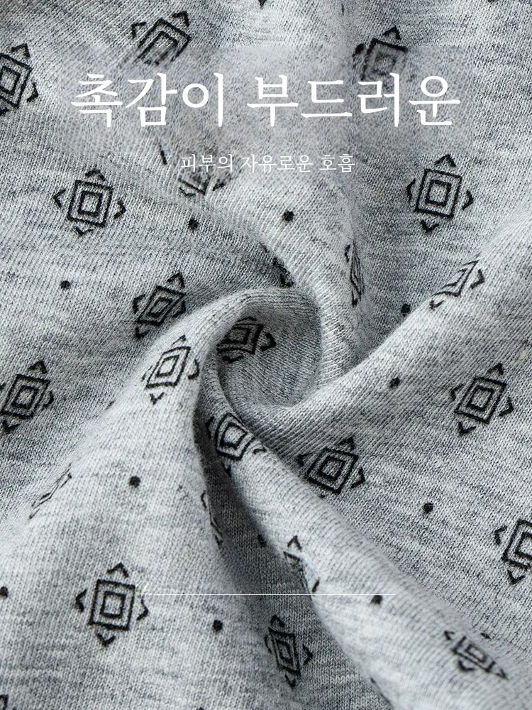 Hengyuanxiang Middle-Aged and Elderly Men's Underwear Pure Cotton Printing Boxers plus Size Plus size Breathable Boxer Elderl...