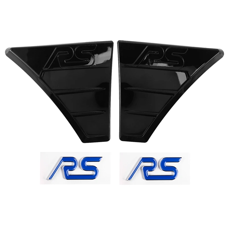 

2 шт.-RS Стиль ярко-черные боковые крылья крыло воздушный поток гриль впускная вентиляционная отделка для Ford Focus MK2 стильный автомобиль