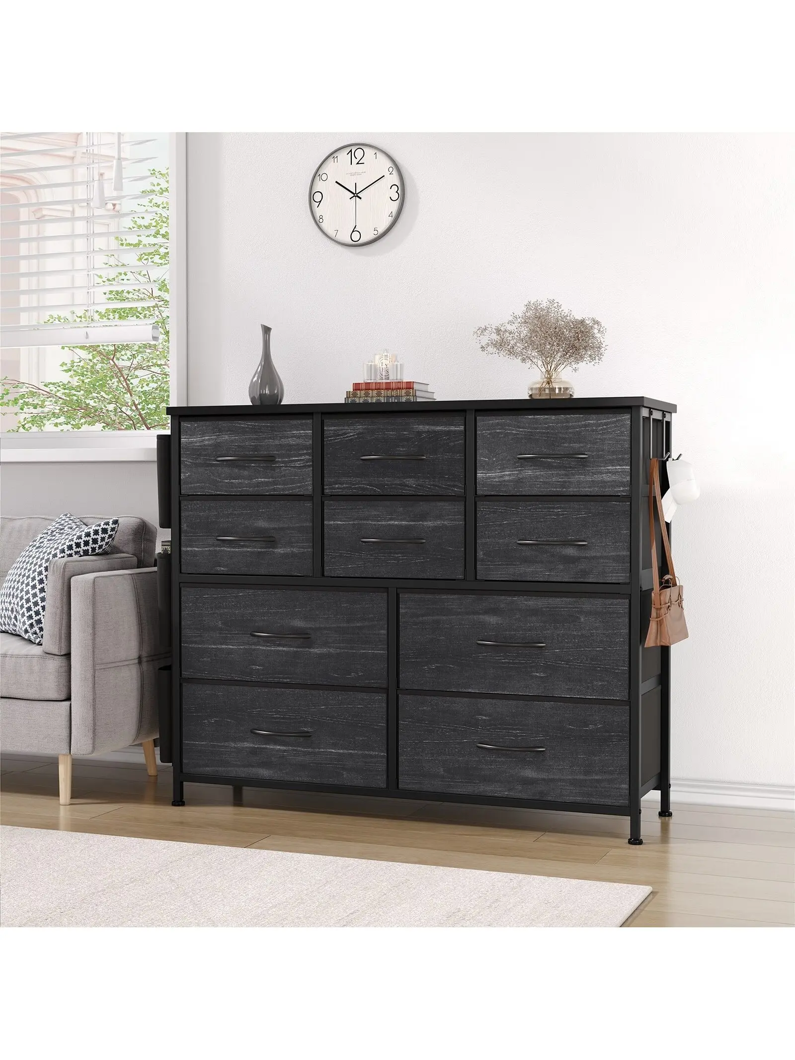 

Dresser for Bedroom with 10 Drawer, Dressers & Chests of Drawers for Hallway, Entryway, Storage Organizer Unit with Fabric