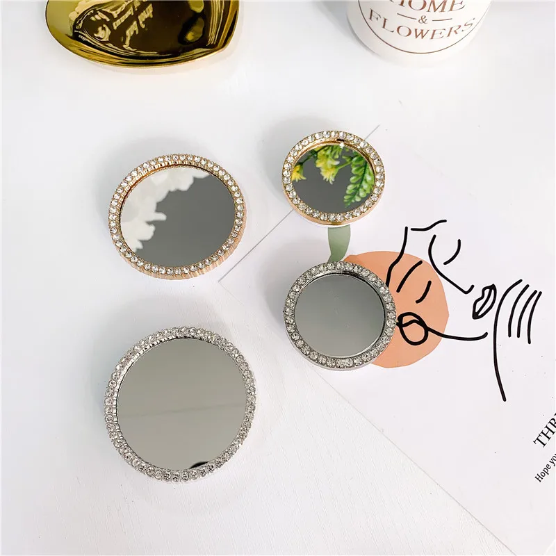 Зеркальный кронштейн для сотового телефона с алмазной отделкой корейский