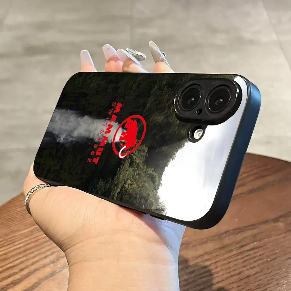 Фото Чехол для телефона Outdoor Brands с узором Mammut для iPhone 17 Air, 16, 15, 14, 13, 12, 11 Plus, Mini, Pro, Max, стеклянный магнитный чехол №4