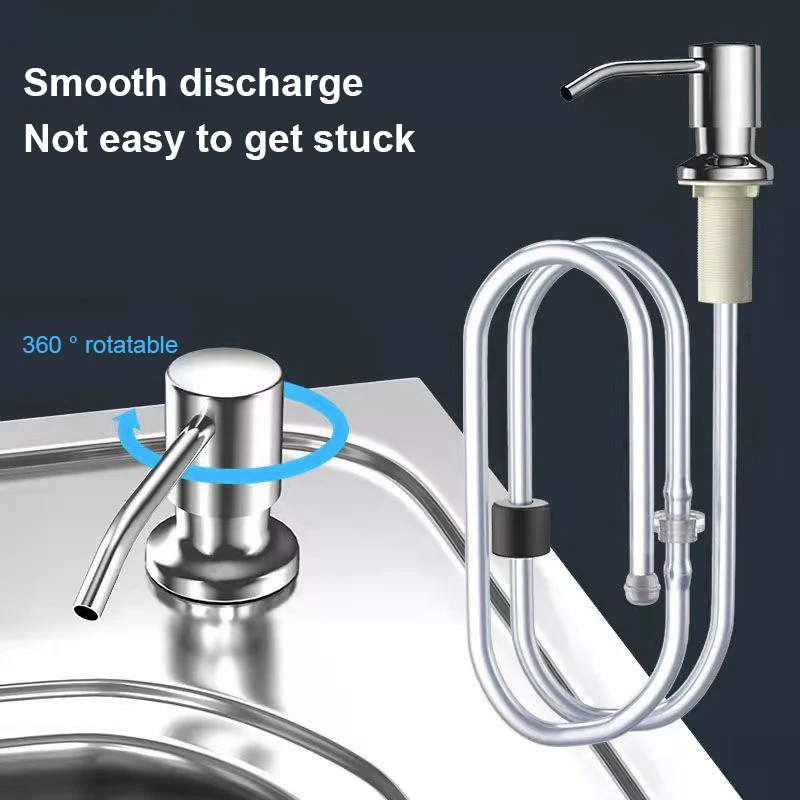 

Newest Hand Pressure Soap Dispenser Bottle Pumps 2023 Extension Pipe Kit Wholesale Stainless Steel Extension Tube Kit Sink Mount