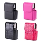 Чехол-зажигалка для сигарет, из алюминия, из искусственной кожи, для мужчин