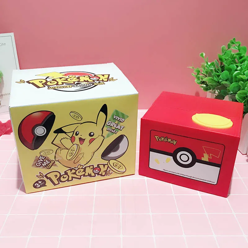 

Tomy Pokemon Doll Hello Kitty Electronic Money Box Action Anime Figure Pikachu Steal Coin Piggy Bank Money Safe Box Kids Gift