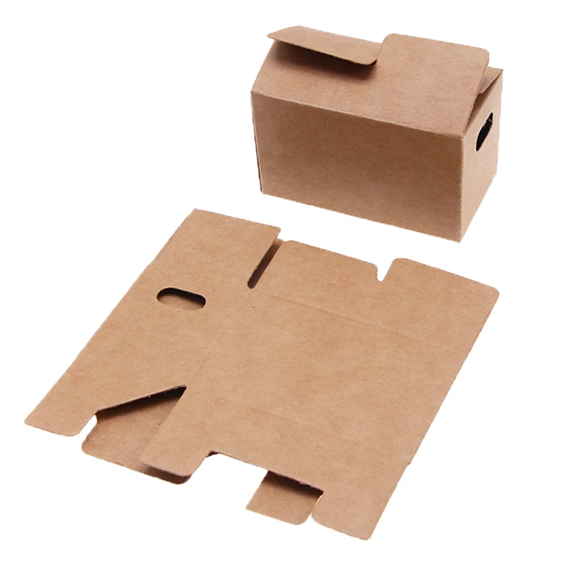 

Миниатюрная Экспресс-коробка для кукольного домика, 2 шт., миниатюрная складная бумажная коробка, декор для кукольного дома, мебель, аксессуары для детей