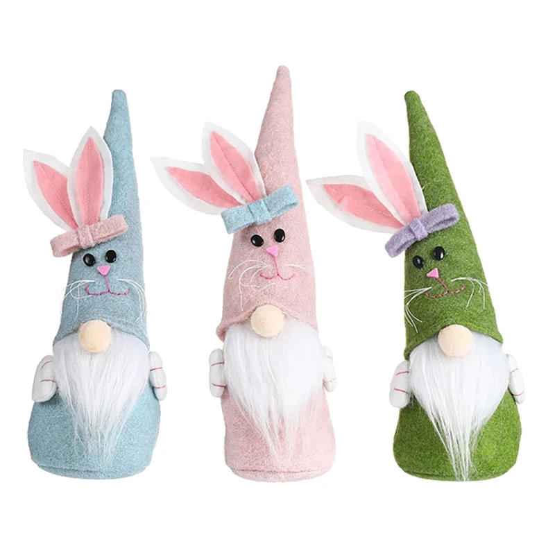 

Spring Attractive Easter Doll Perfect Gifts Fabric Faceless Bunny Shape Plush Toy For Festival Easter Toy Lightweight