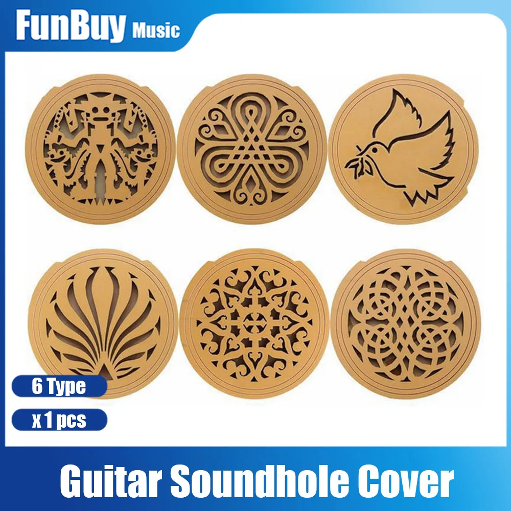 

Guitar Wooden Soundhole Holder Sound Hole Cover Block Spruce Wood for Acoustic Classical Guitar