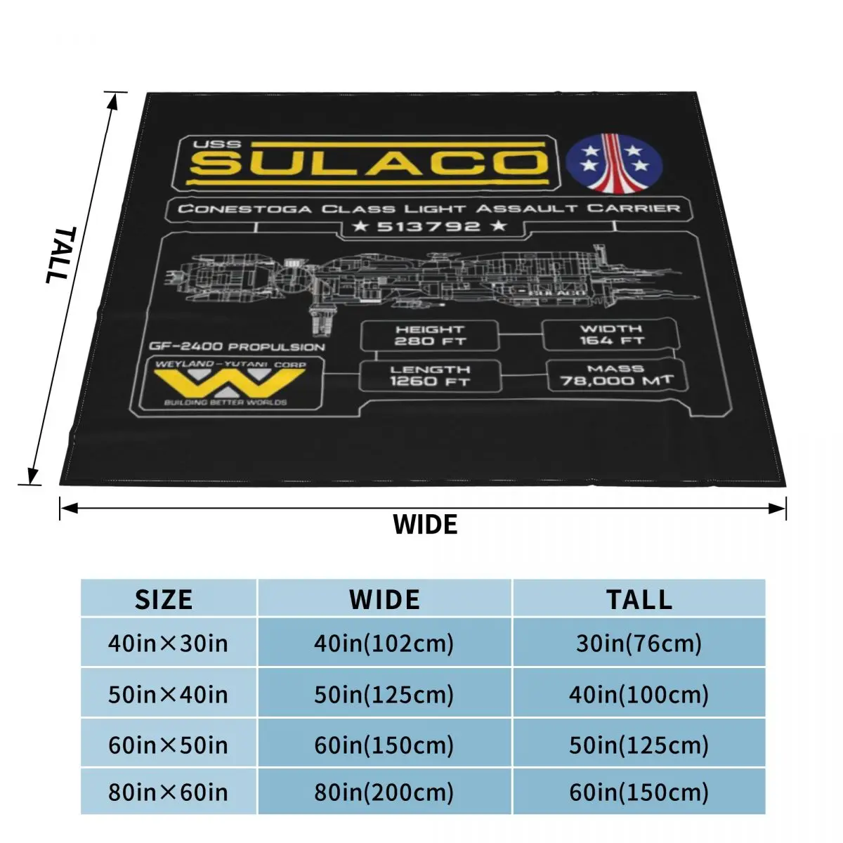 Ультрамягкое Флисовое одеяло Sulaco Schematic Weyland yuдешевые
