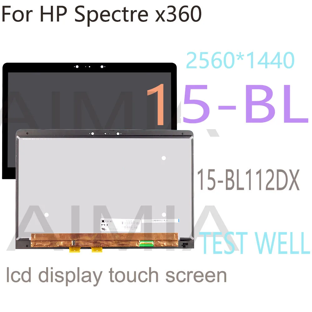 

15.6" Replacement For HP Spectre x360 15-BL112DX 15-BL Serise 4K LCD Display Touch Digitizer Display Panel Assembly