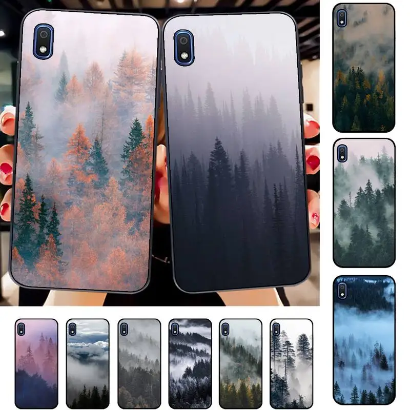 

FHNBLJ Mountain Forest Cloud Phone Case for Samsung A51 01 50 71 21S 70 31 40 30 10 20 S E 11 91 A7 A8 2018