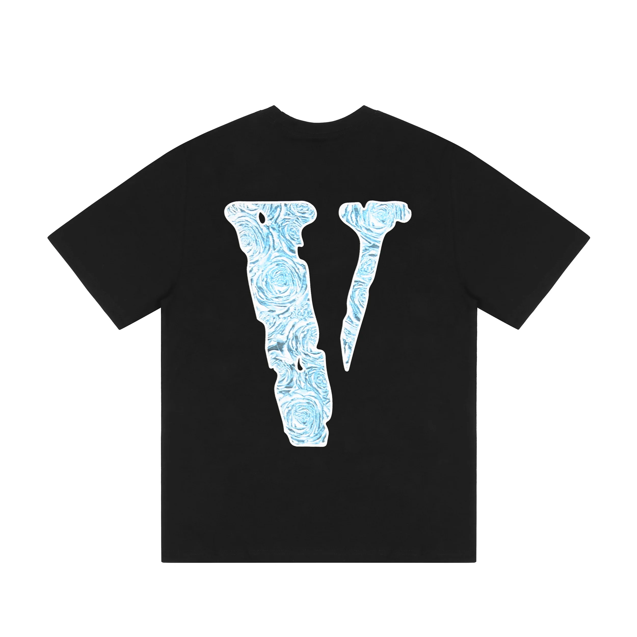 

VLONE Male/female Couple Casual Fashion Trend High Street Sports Loose HIP-HOP100% Cotton V Letter Print Round Neck T-shirt VV4