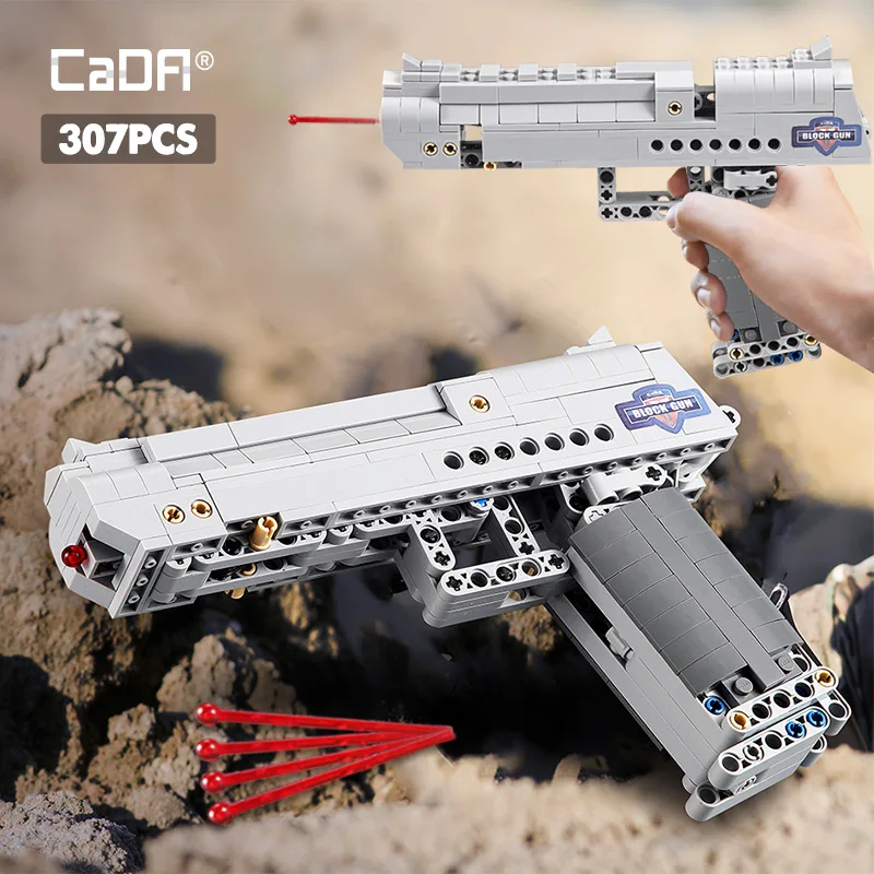 

Пистолет MOC Cada Desert Eagle, MK23, пистолет, пулемет Uzi, военный строительный блок ww2 для технических городская полиция swat Can