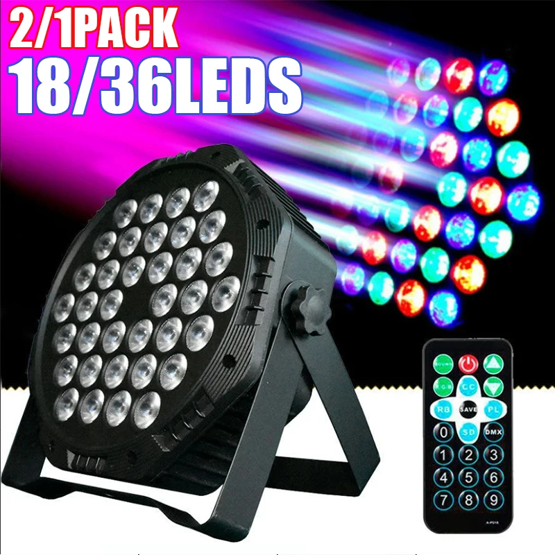 

2/1PACK Strobe Light RGB Spot Stage DJ Party Festival Lighting Christmas Bar Wedding Birthday Show Disco Ball Flicker Laser Lamp