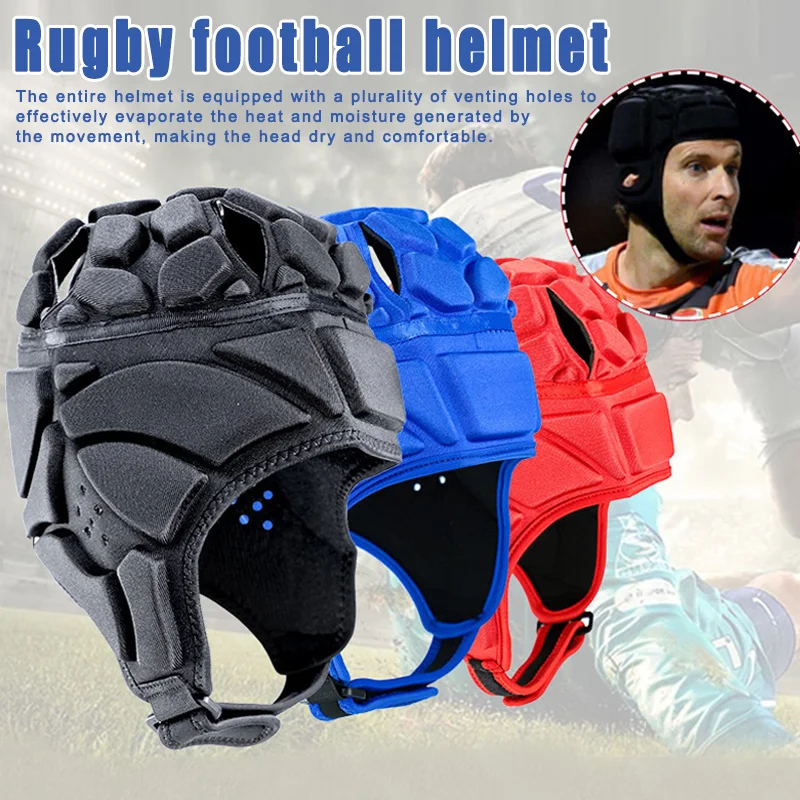 Профессиональный футбольный шлем регби резиновая шапка защита головы WHStore -