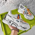 Кроссовки мужские из ПУ кожи, повседневная обувь на платформе, толстая подошва, круглый носок, смешанные цвета, весна