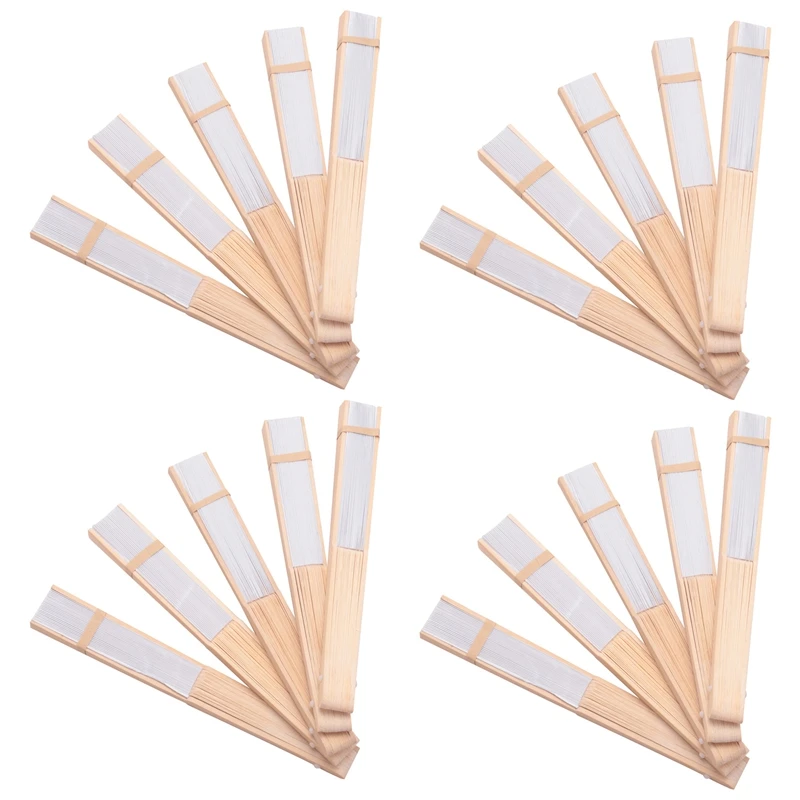 

200 Pcs/Lot White Folding Elegant Paper Hand Fan Wedding Party Favors 21Cm(White)