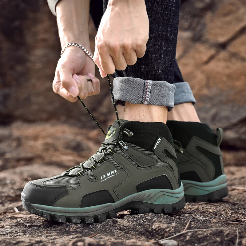 Hot Sale Couple Hiking Boots Men Hiking Shoes Outdoor Trail Camping Climbing Men Trekking Boots Non-slip Military Tactical Boots