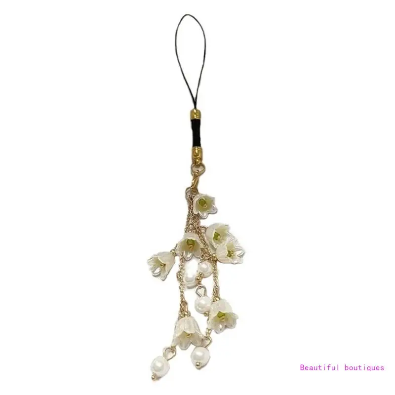 Стильный цветочный кулон для телефона с украшением в виде орхидей подвесной