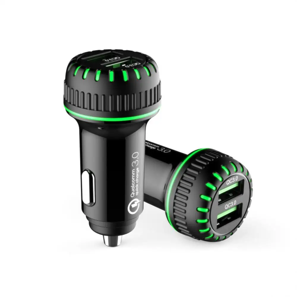 

Автомобильное зарядное устройство QC 3,0 с двумя USB-портами, 36 Вт