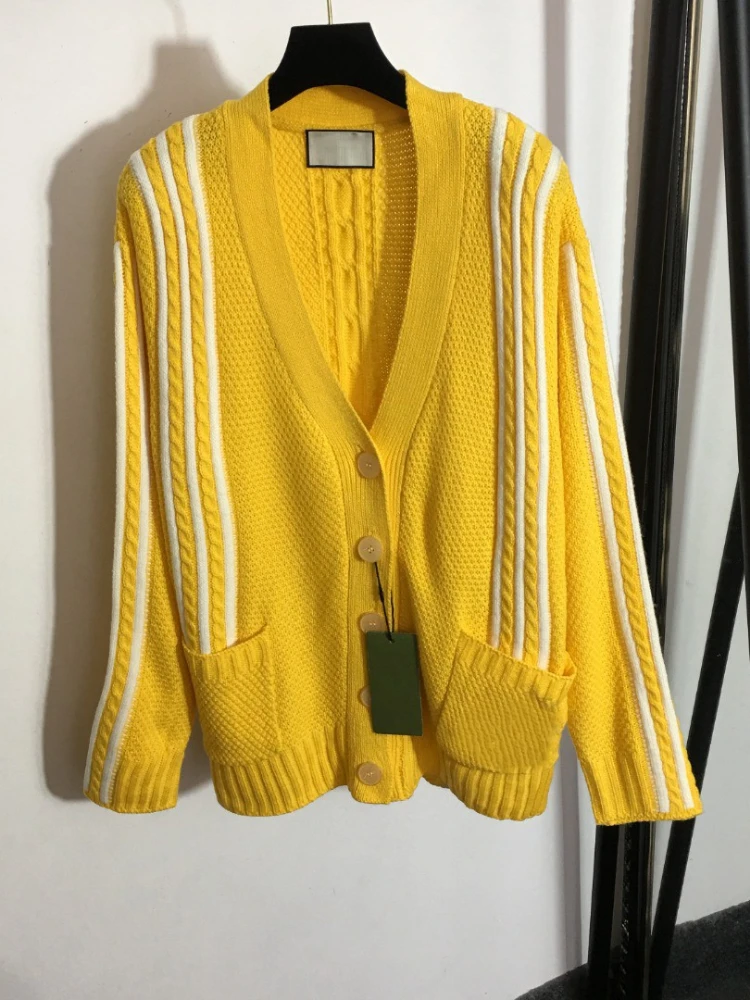 

Теплый шерстяной вязаный кардиган высокого качества, свитер, пальто, женская уличная одежда, повседневный топ на пуговицах, Женская неоново...