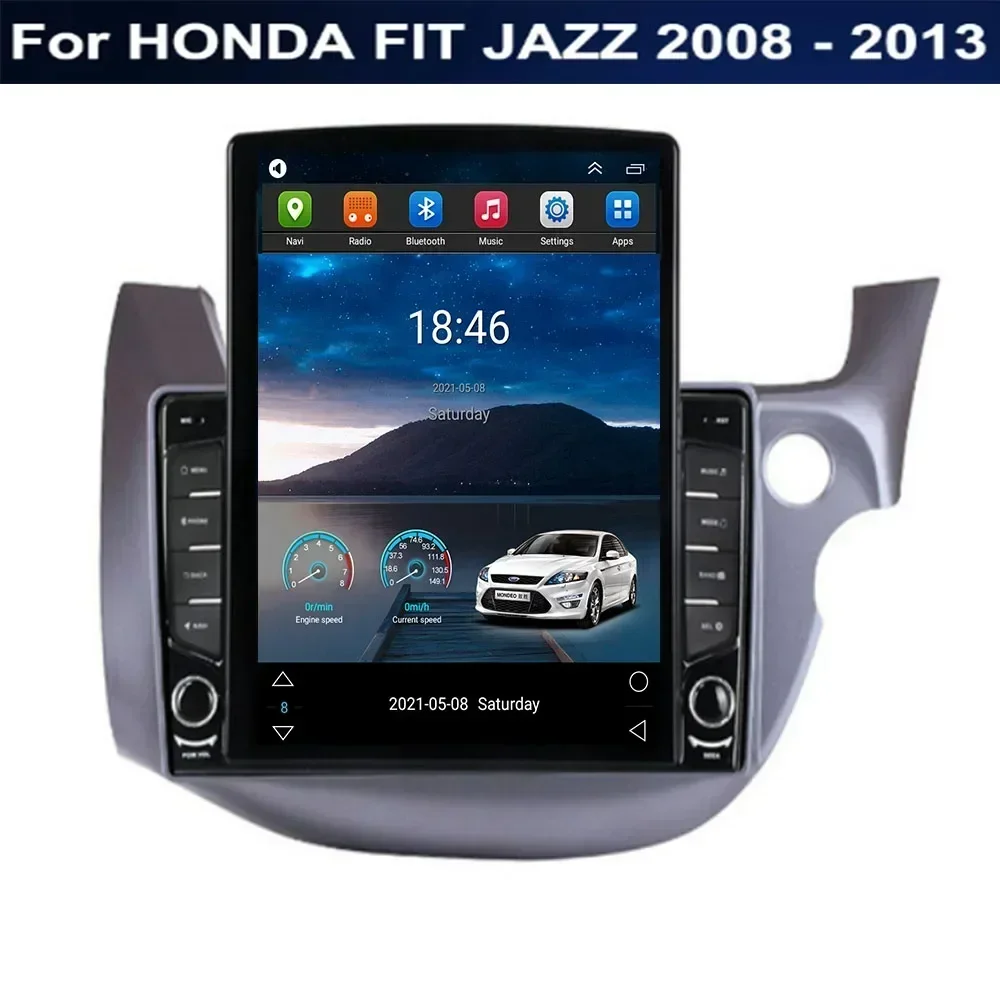 9 7-дюймовый Android 14 для HONDA FIT JAZZ 2008-2013 RHD Tesla Тип Автомобильный радиоприемник