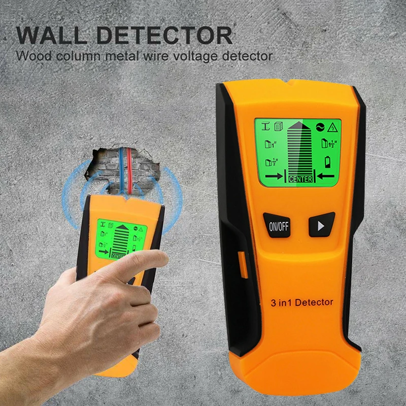 

3-in-1 Wall Metal Detector Wire Stud Finder Current Cable Electric Scanner