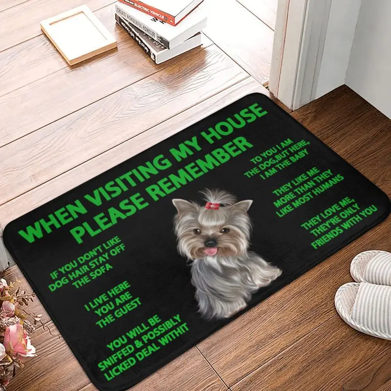 Придверные коврики для входной двери йоркширского терьера домашние милые кухни