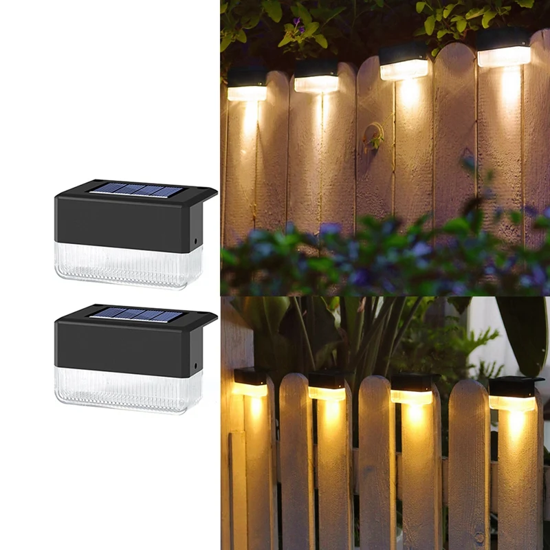 

Solar Deck Lights Outdoor LED Step Lights With 2 Lighting Modes Waterproof Solar Fence Decorative Lights For Patio