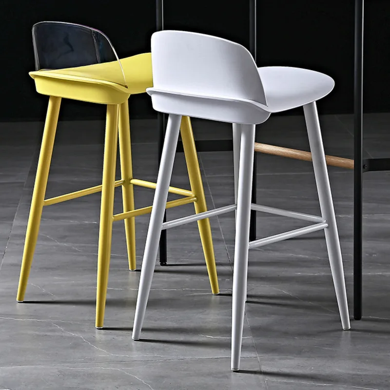 

Nordic Modern Dining Chairs Transparent Backrest Bar Stool Multi-scene Suitable For Bar Chairs Firm Durable Furniture For Home