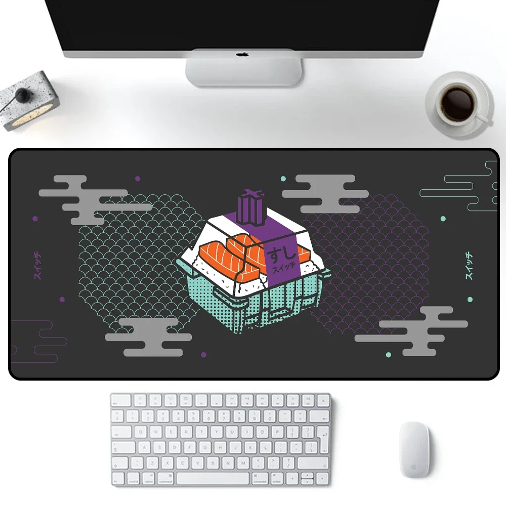 Mouse Pad 40*90 Desktop Mat Extended Desk Japanese Sushi Anime Mousepad Latop Table Carpet Pc Gamer Computer Gaming Game