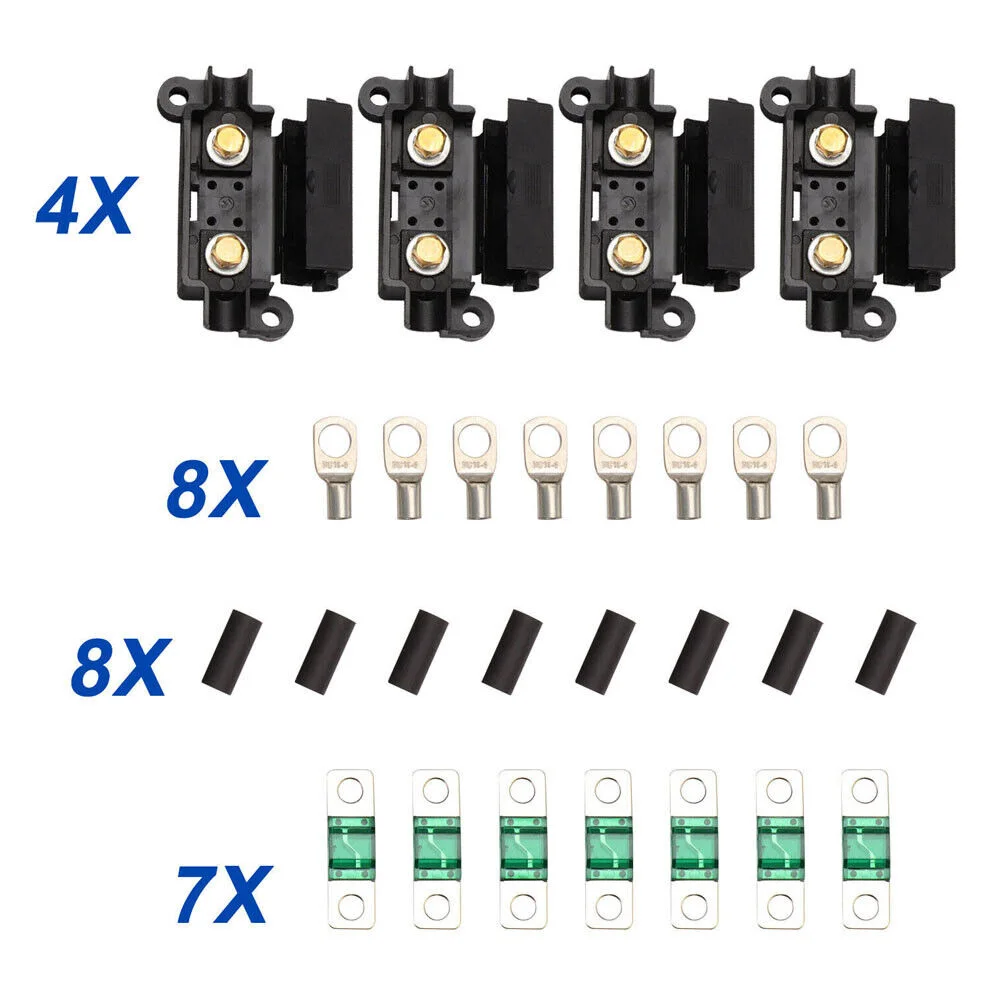 

40A MIDI FUSE KIT 4 ANS Holder 7 X 40 AMP Fuses To Suit Redarc BCDC Dual Battery