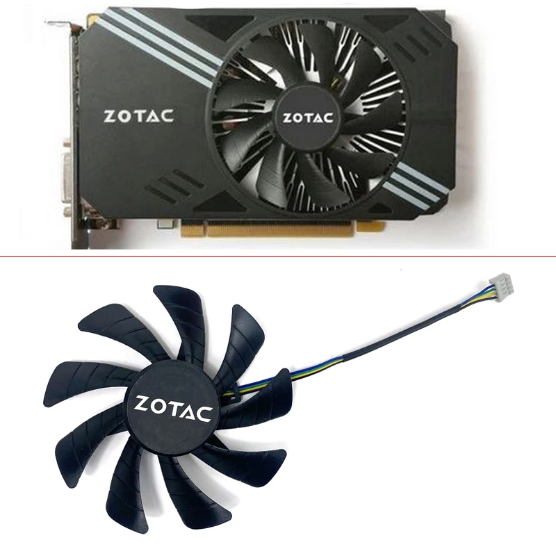 NEW Cooling Fan 85MM 4PIN T129215SH GTX1060 GPU FAN For ZOTAC GTX1060 6Gb GTX 1060 3GB Mini Graphics Card Replacement Fan