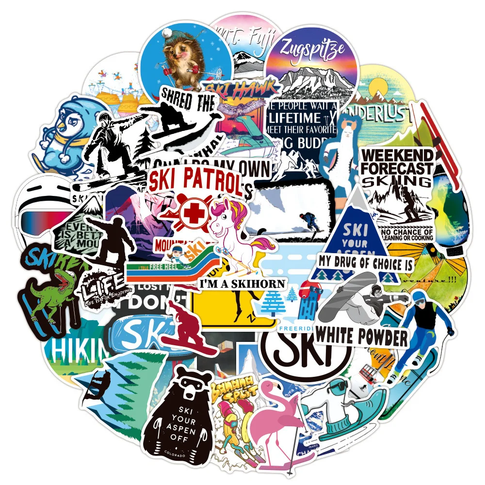 

10/70 шт., наклейки для багажа, ноутбука, скейтборда, сноуборда, холодильника